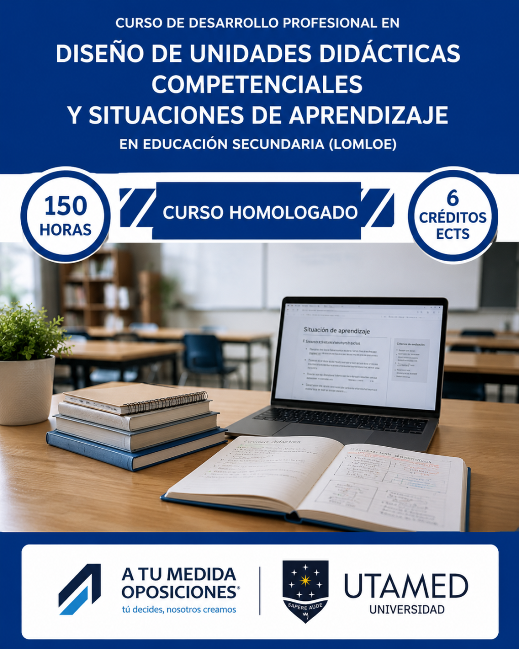 Curso de Desarrollo Profesional en Diseño de Unidades Didácticas Competenciales y Situaciones de Aprendizaje en Educación Secundaria (LOMLOE)